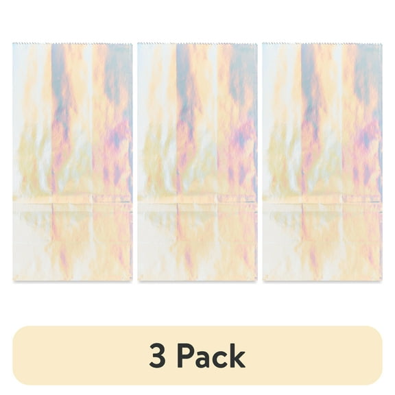 (3 pack) Iridescent Treats Bags, 3.5" x 2.3" x 7", 8 Pieces, by Way To Celebrate