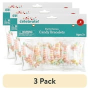 (3 pack) Multi-Color Pastel Candy Bracelet Party Favors, 8 Count, by Way To Celebrate