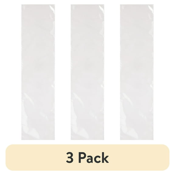 (3 pack) Clear Pretzel Bags with Twist Ties, 2.2" x 9.7", 20 Pieces, by Way to Celebrate for Baking