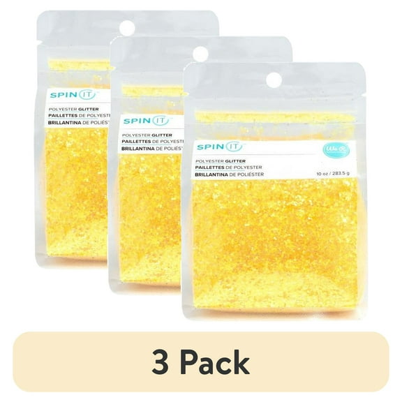 We R Memory Keepers Spin It Chunky Glitter 10oz-Yellow