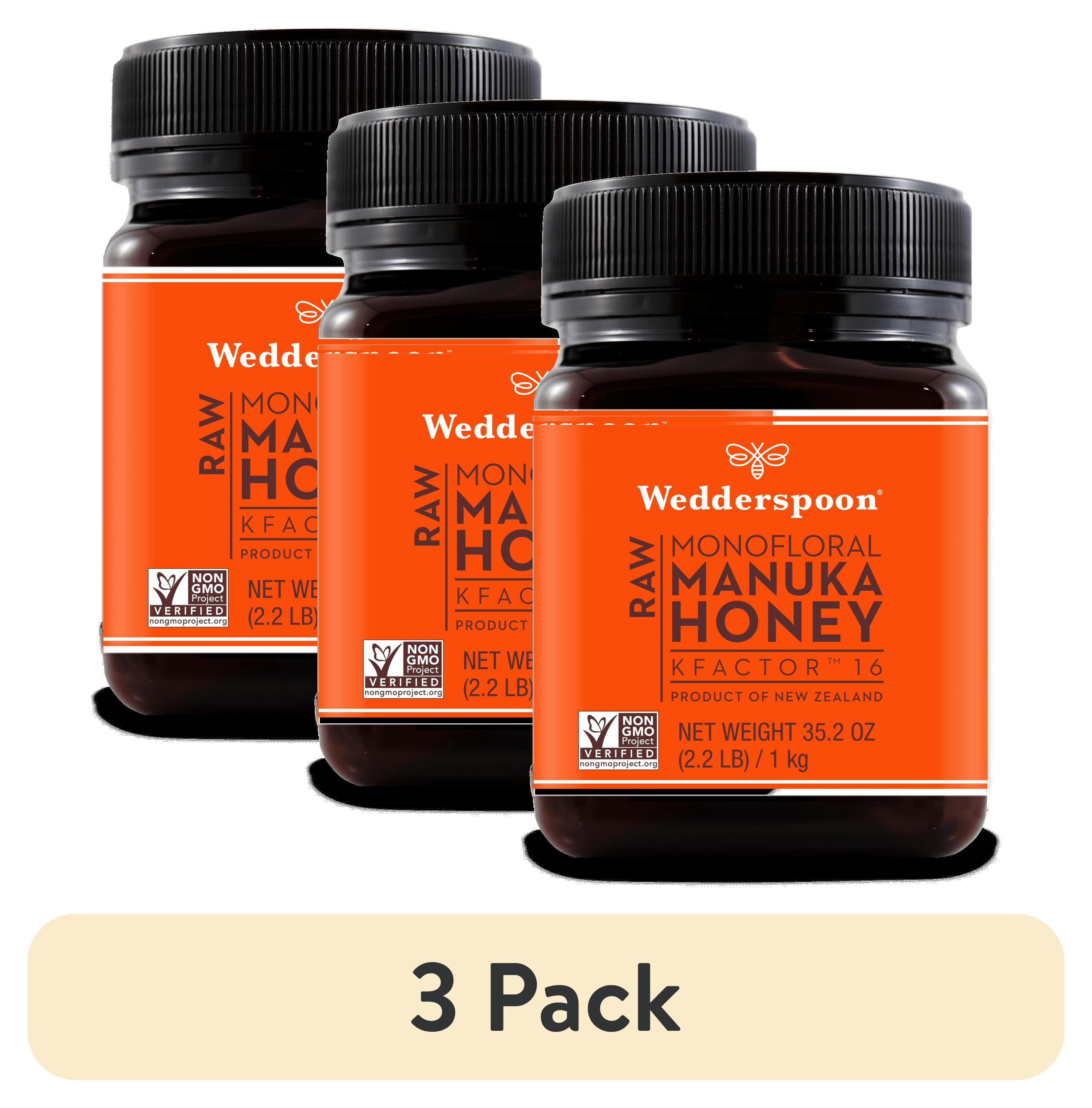 (3 pack) Wedderspoon Manuka Honey, Kfactor 16, 8.8 Oz. - Walmart.com
