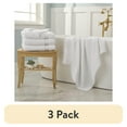 thumbnail image 1 of (3 pack) WelHome 100% Cotton 4 Piece Ultra SOFT TWIST Solid Bath Towels Set, White, 600 GSM, 30in x 54in, Highly Absorbent, Bathroom Towels For Everyday Use, 1 of 11