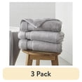thumbnail image 1 of (3 pack) WelHome 100% HYGROCOTTON® 4-Piece Solid Soft Bath Towels Set, Harbor Mist, 600 GSM, 30" x 56", Large, Absorbent & Plush Bathroom Towels, 1 of 11