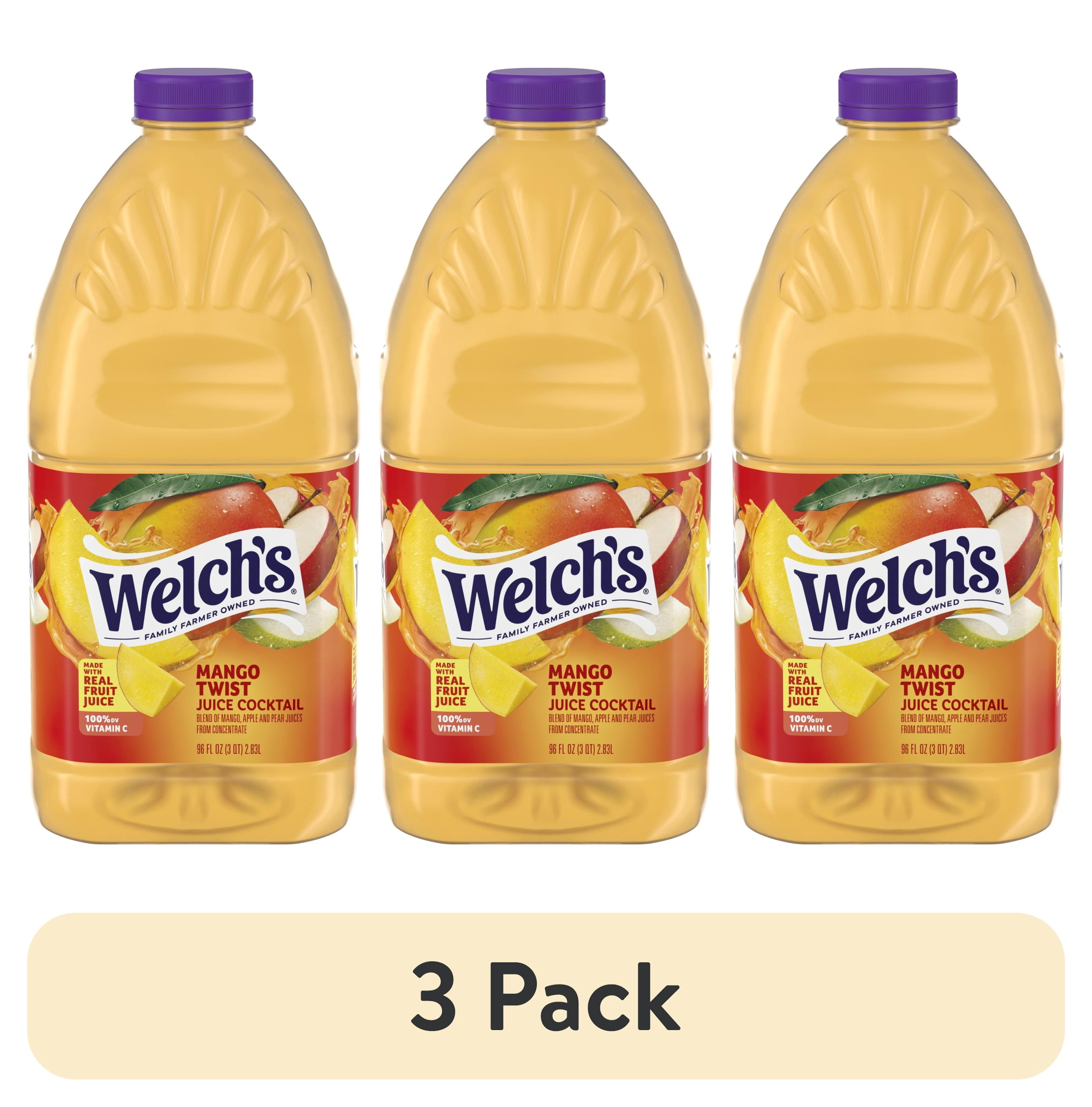 (3 pack) Welch's Mango Twist Juice Cocktail, 96 fl oz Bottle