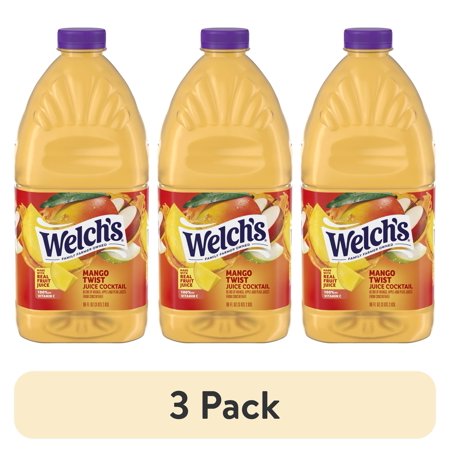 (3 pack) Welch's Mango Twist Juice Cocktail, 96 fl oz Bottle