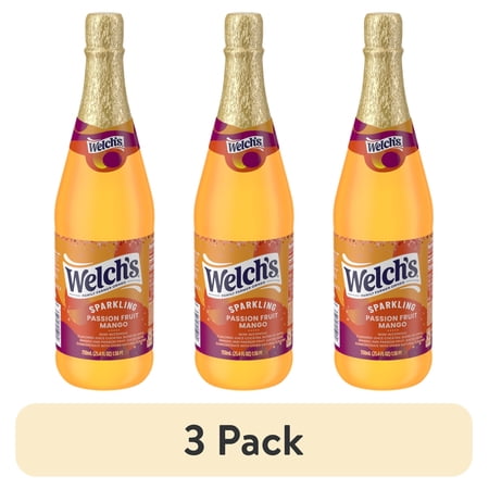 (3 pack) Welch's Passion Fruit Mango Cocktail, 25.4 oz Bottle