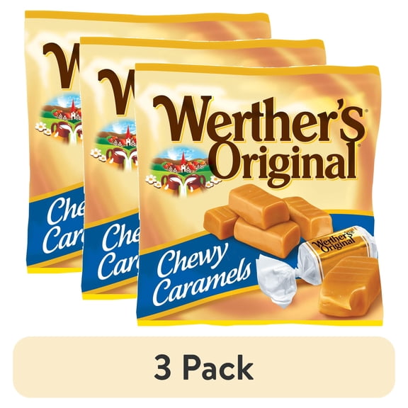 (3 pack) Werther's Original Chewy Caramel Candy, 5 oz