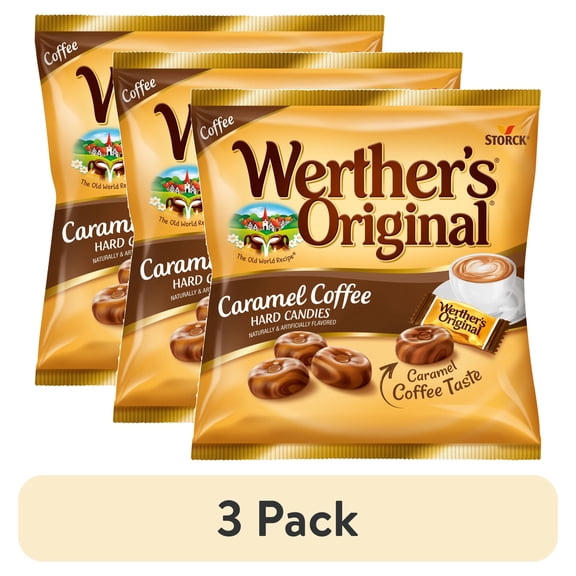 (3 pack) Werthers Original Hard Carmel Coffee Candy, 5.5 oz