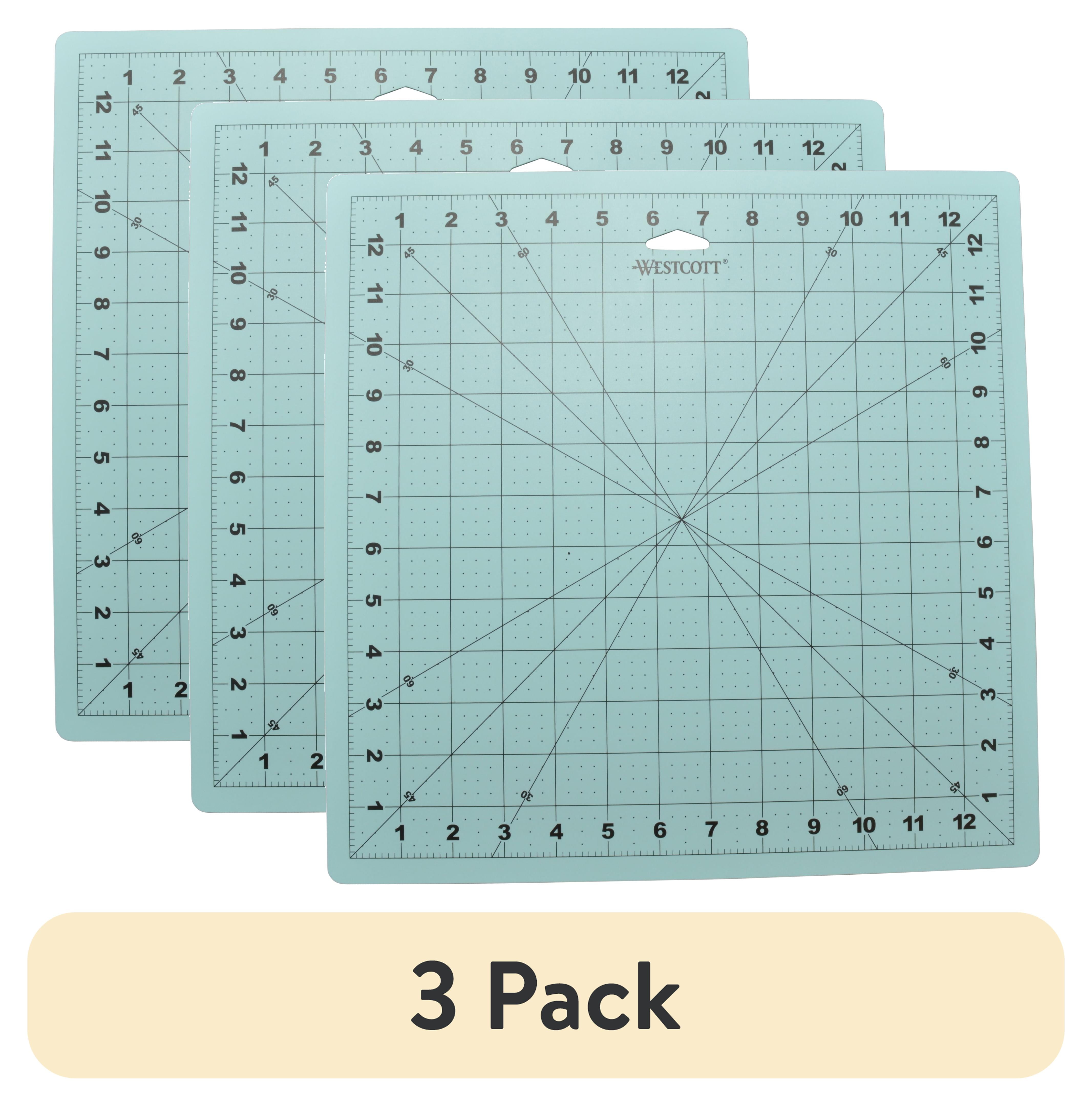 (3 pack) Westcott 12" x 12" Self-Healing Cutting Mat, for Craft, Blue, 1-Count