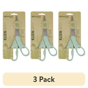 (3 pack) Westcott 8" KleenEarth Eco-Friendly Crafting Scissors, Blue