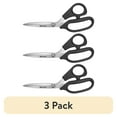 thumbnail image 1 of (3 pack) Westcott 8" Multipurpose Scissors, All Purpose Plus, Stainless Steel, Bent, for Crafting, Sewing and Fabric, Black, 1-Count, 1 of 11