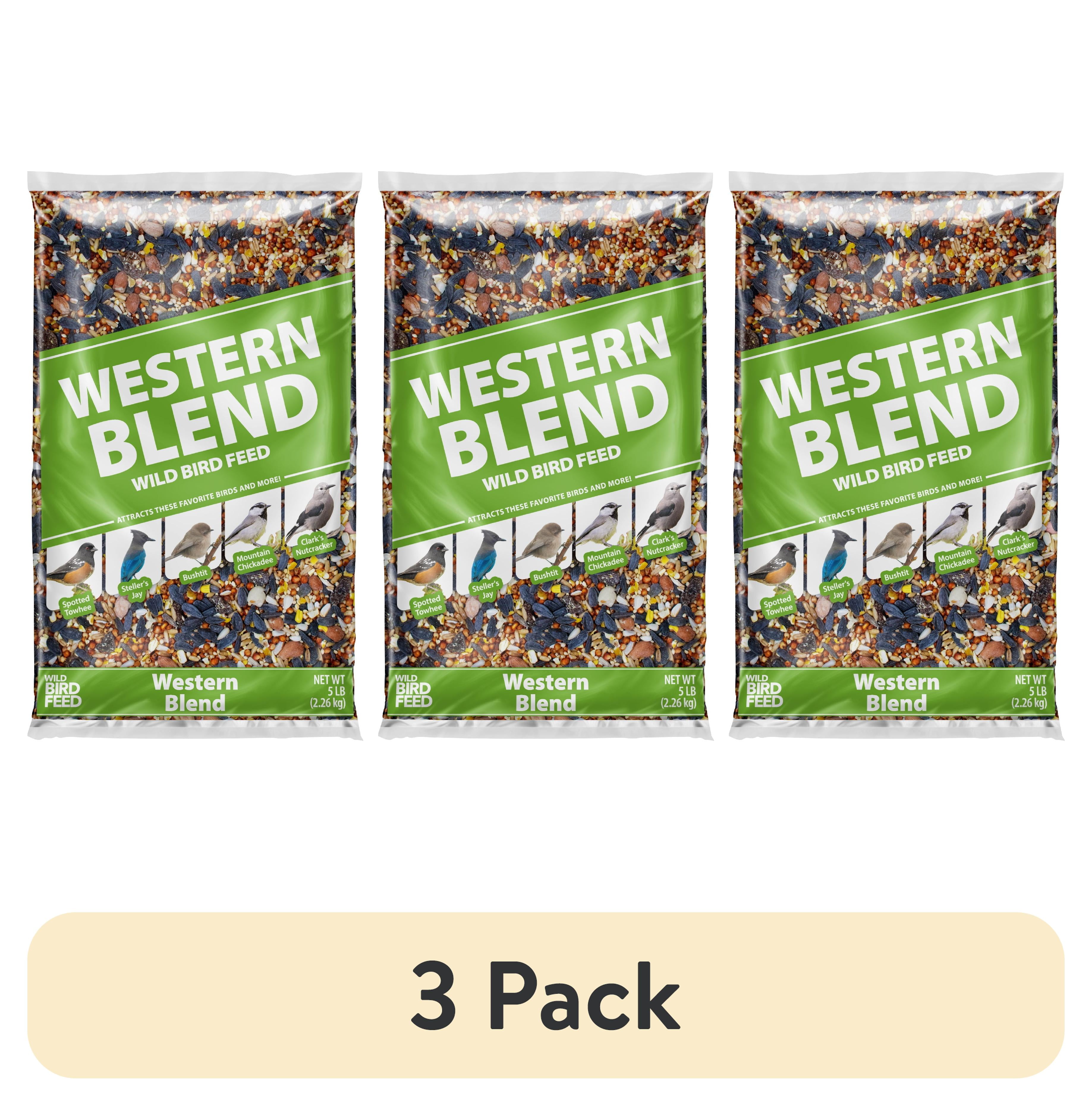(3 pack) Western Regional Blend Wild Bird Food, Dry, 1 Count per Pack, 5 lb. Bag