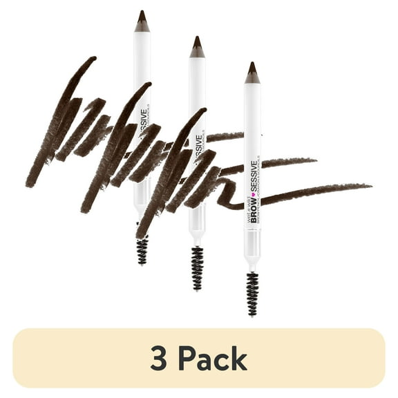 (3 pack) Wet N Wild Brow Sessive Brow Pencil, Dark Brown