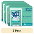 thumbnail image 1 of (3 pack) Wet Ones Sensitive Skin Hand Wipes, Fragrance Free, Unscented, 24 Ct Individually Wrapped Wipes, 1 of 10