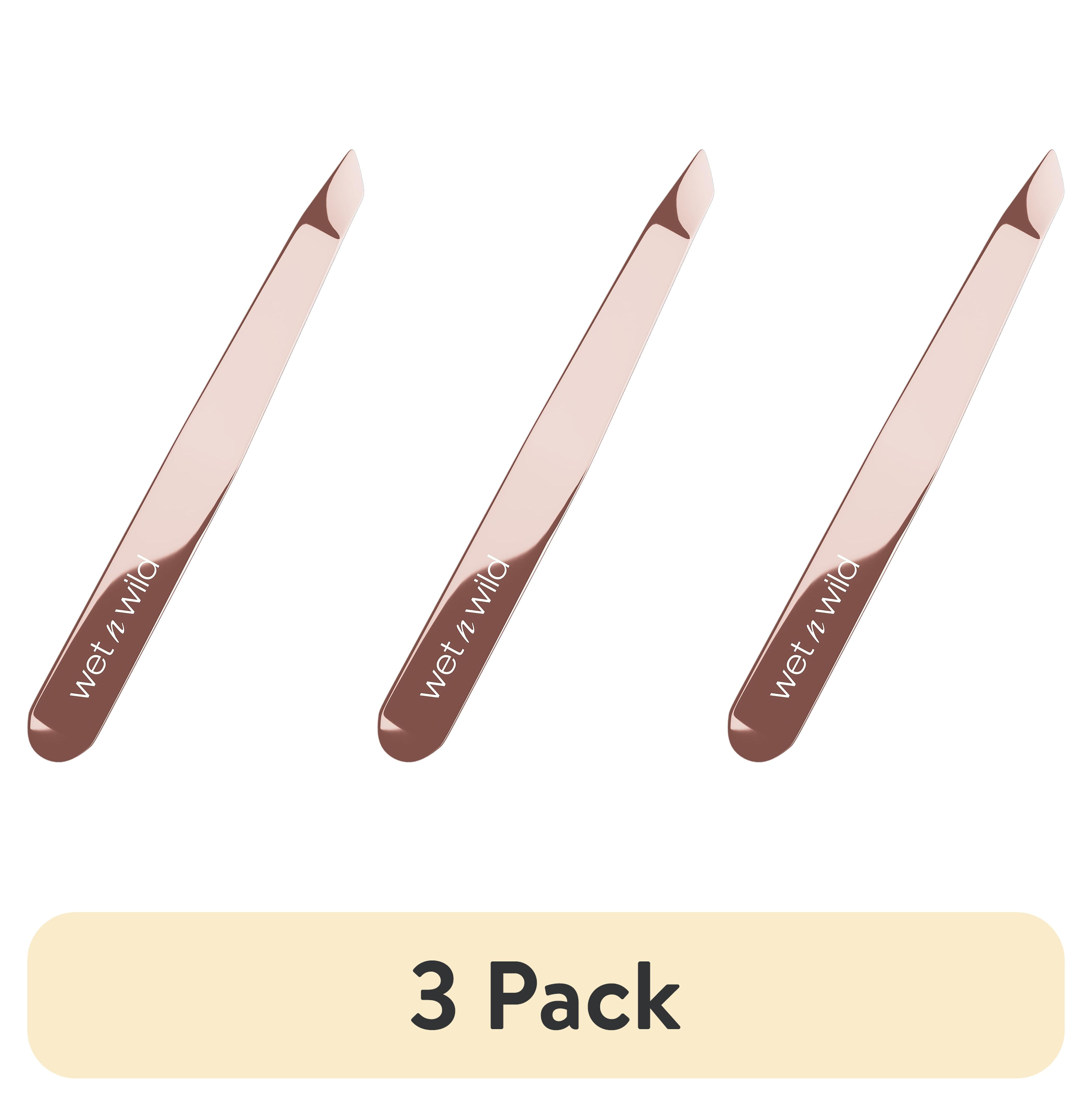 (3 pack) Wet n Wild  High-Quality Stainless Steel Slanted Tweezers, Pink