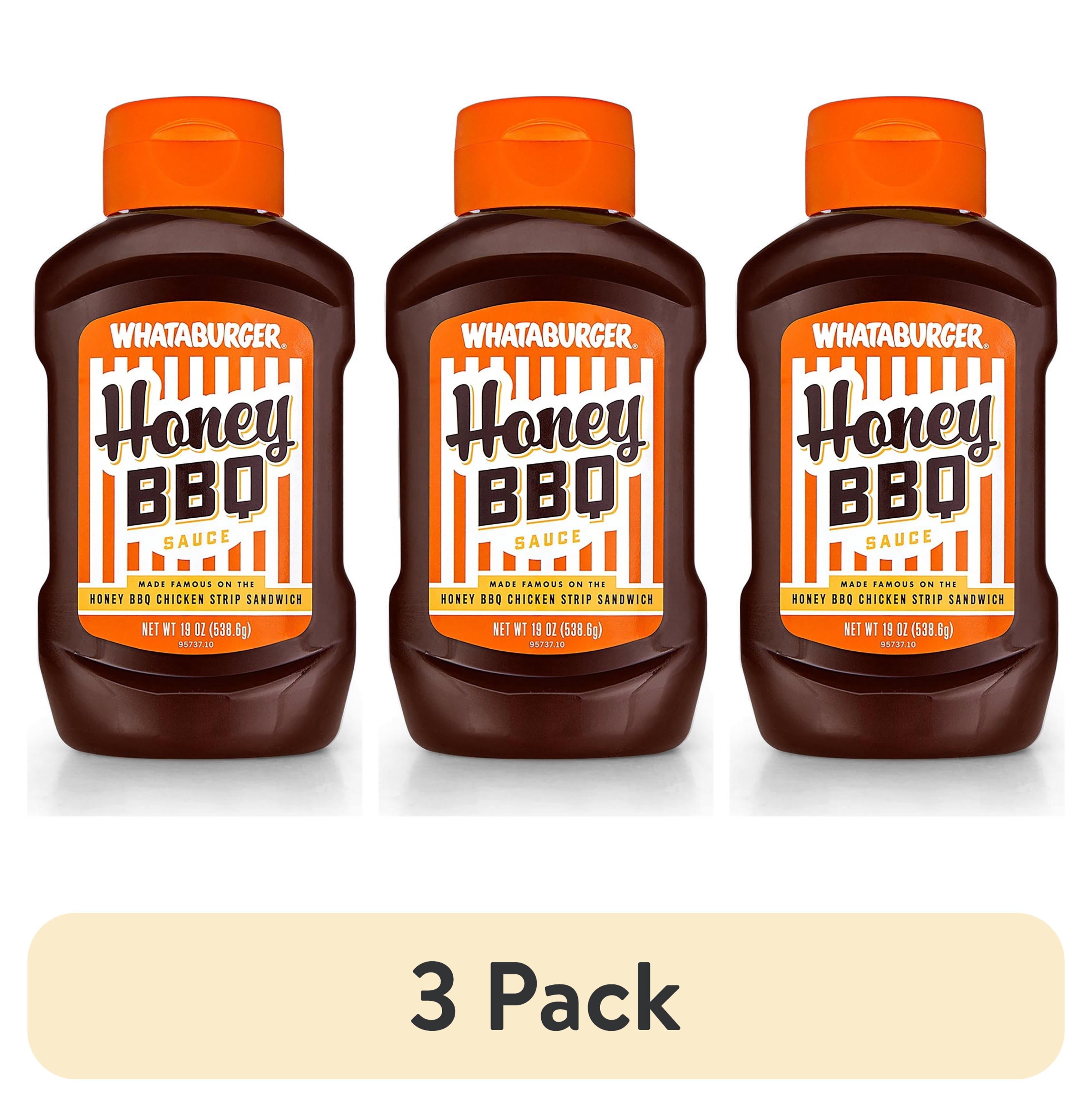 (3 pack) Whataburger Honey BBQ Sauce, 19 oz Bottle
