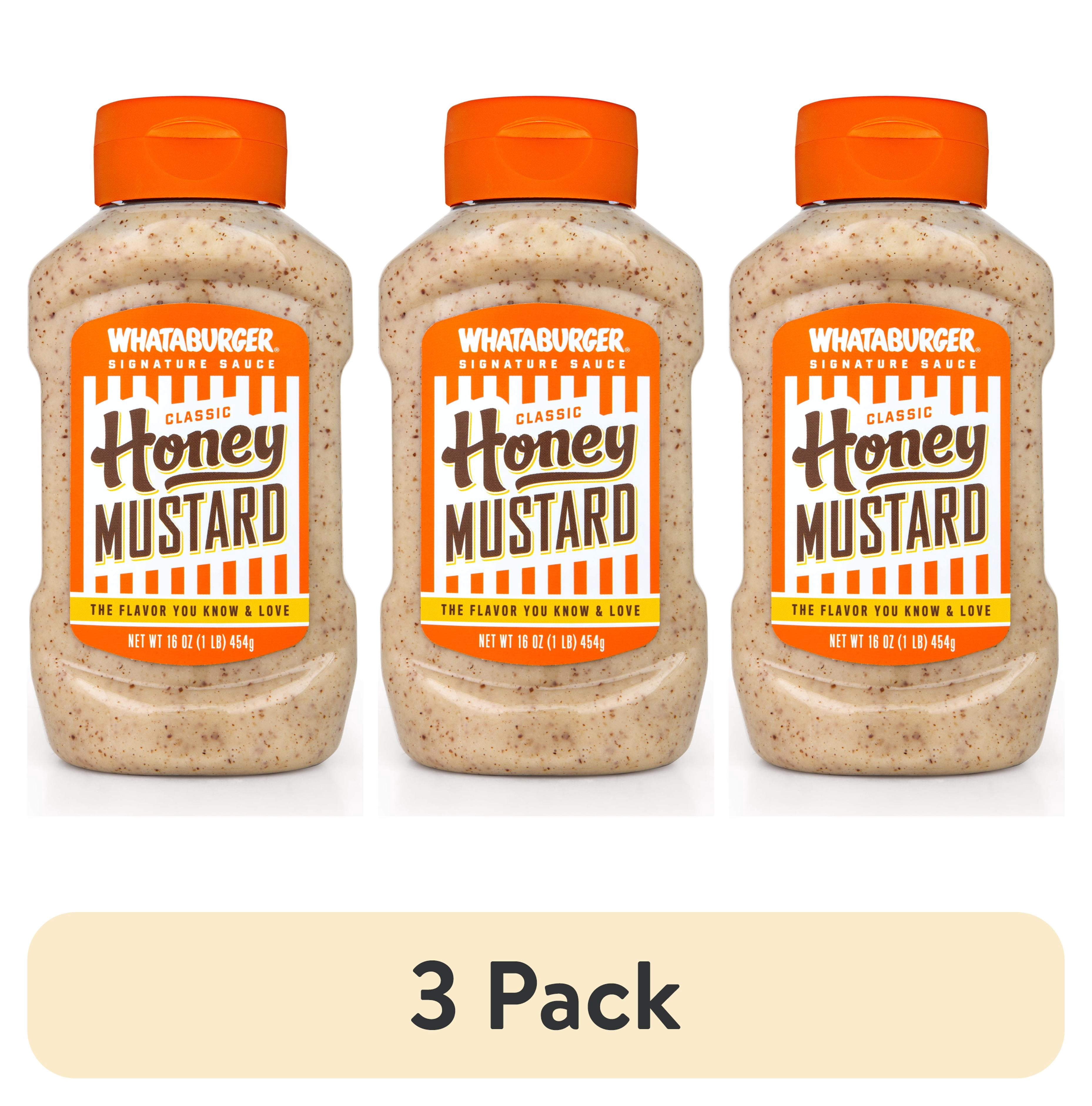 (3 pack) Whataburger Honey Mustard Sauce, 16 oz