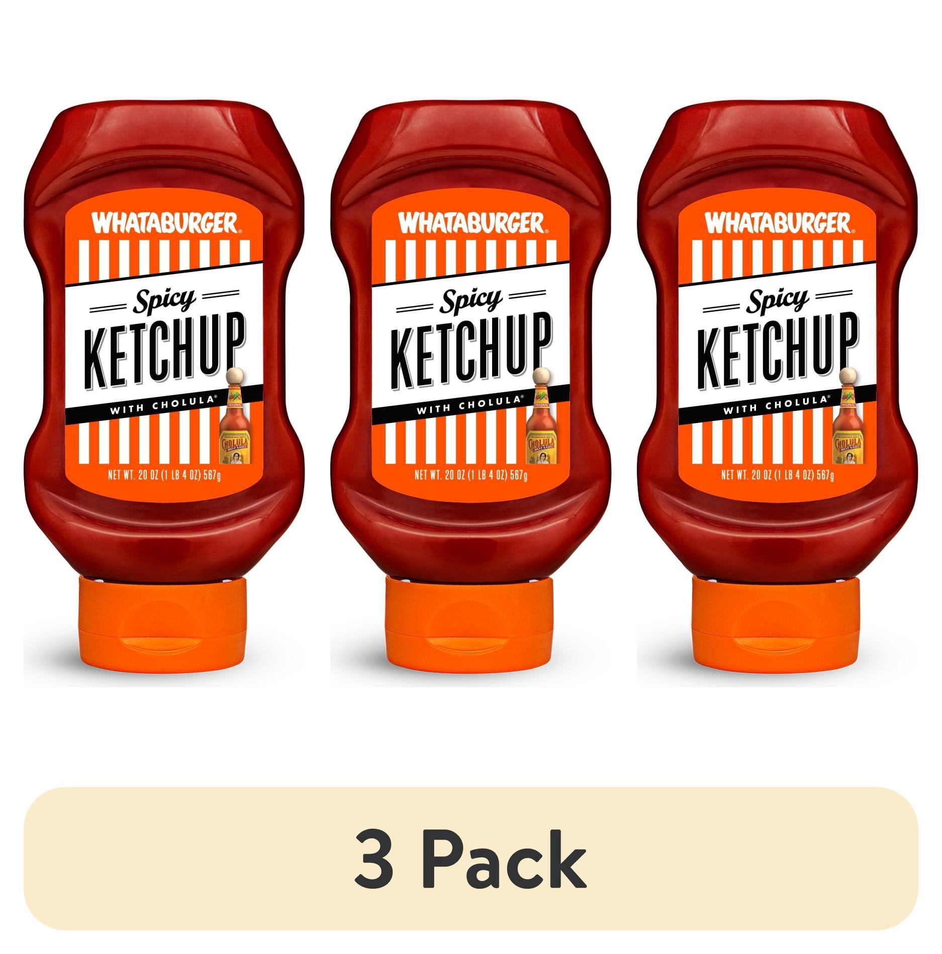 (3 pack) Whataburger Spicy Ketchup with Cholula