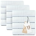 thumbnail image 1 of (3 pack) White Classic White Bath Towels 27x54 Inch, Cotton Towel Set for Bathroom, Hotel, Gym, Spa, Soft Extra Absorbent Quick Dry 4 Pack, 1 of 9