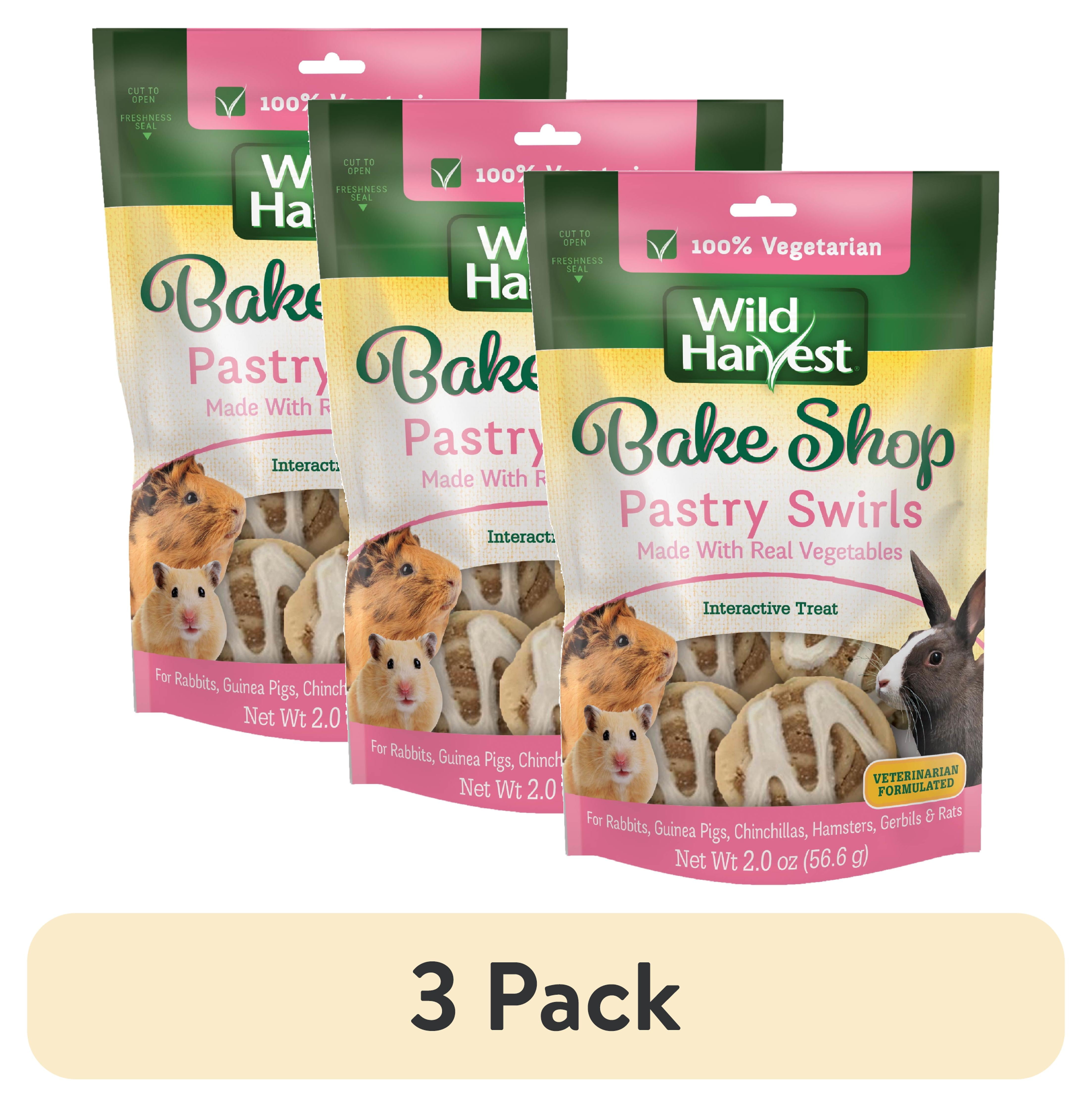(3 pack) Wild Harvest Bake Shop Pastry Swirls Treat for Rabbits, Guinea ...