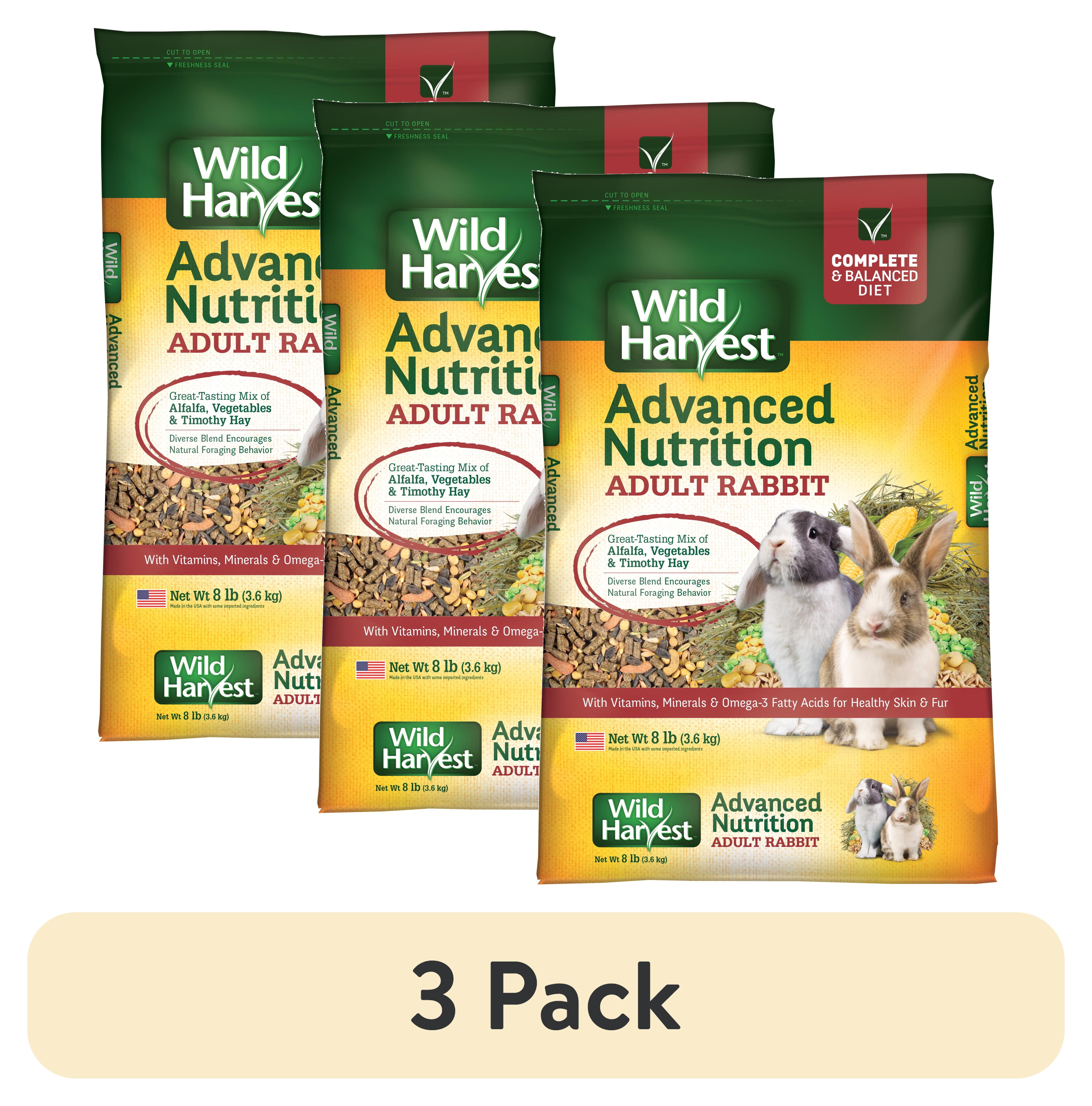(3 pack) Wild Harvest Mix Rabbit Food, Vegetable & Grain, 8 lb. Bag ...