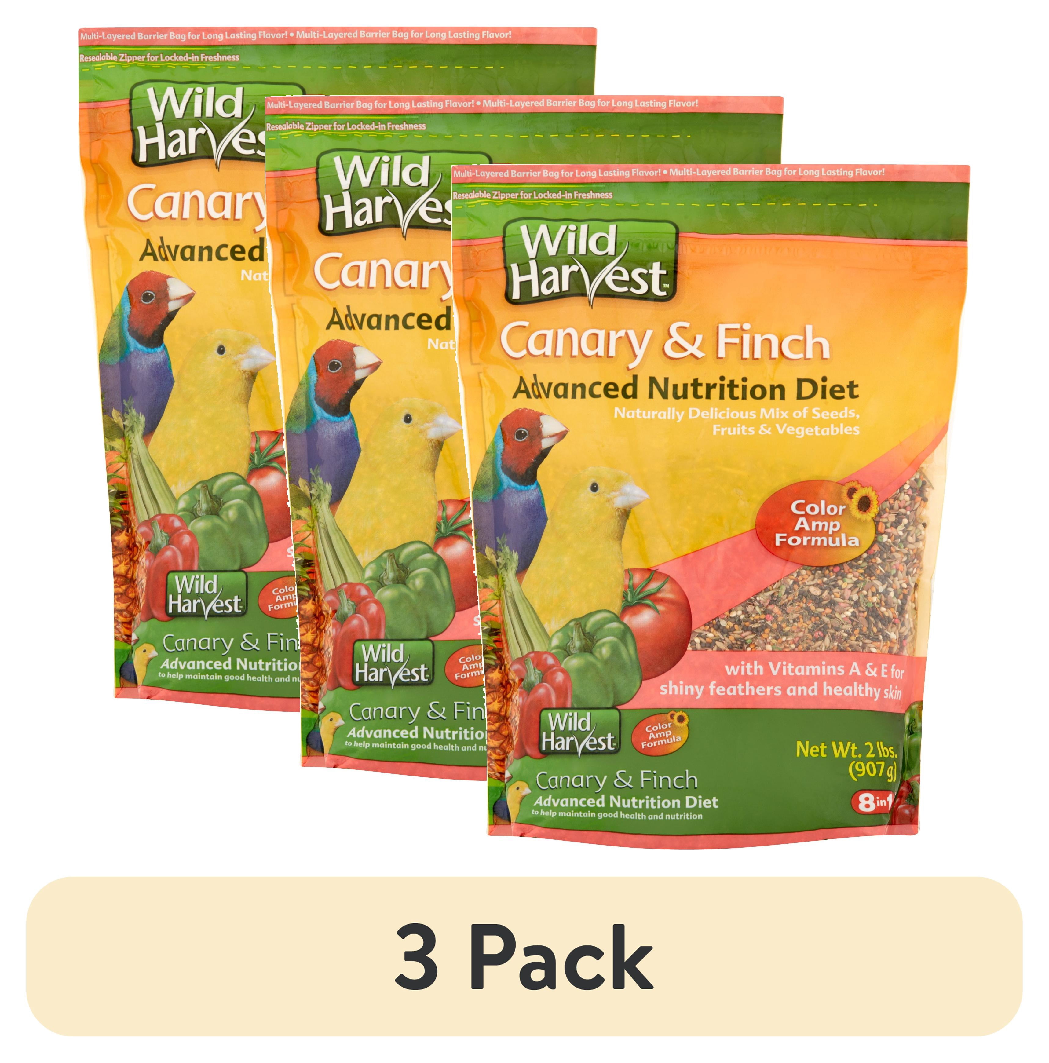 (3 pack) Wild Harvest Super Premium Canary and Finch Food, 2 lb