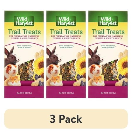(3 pack) Wild Harvest Trail Treats for Guinea Pigs, Hamsters, Gerbils &Adult Rabbits