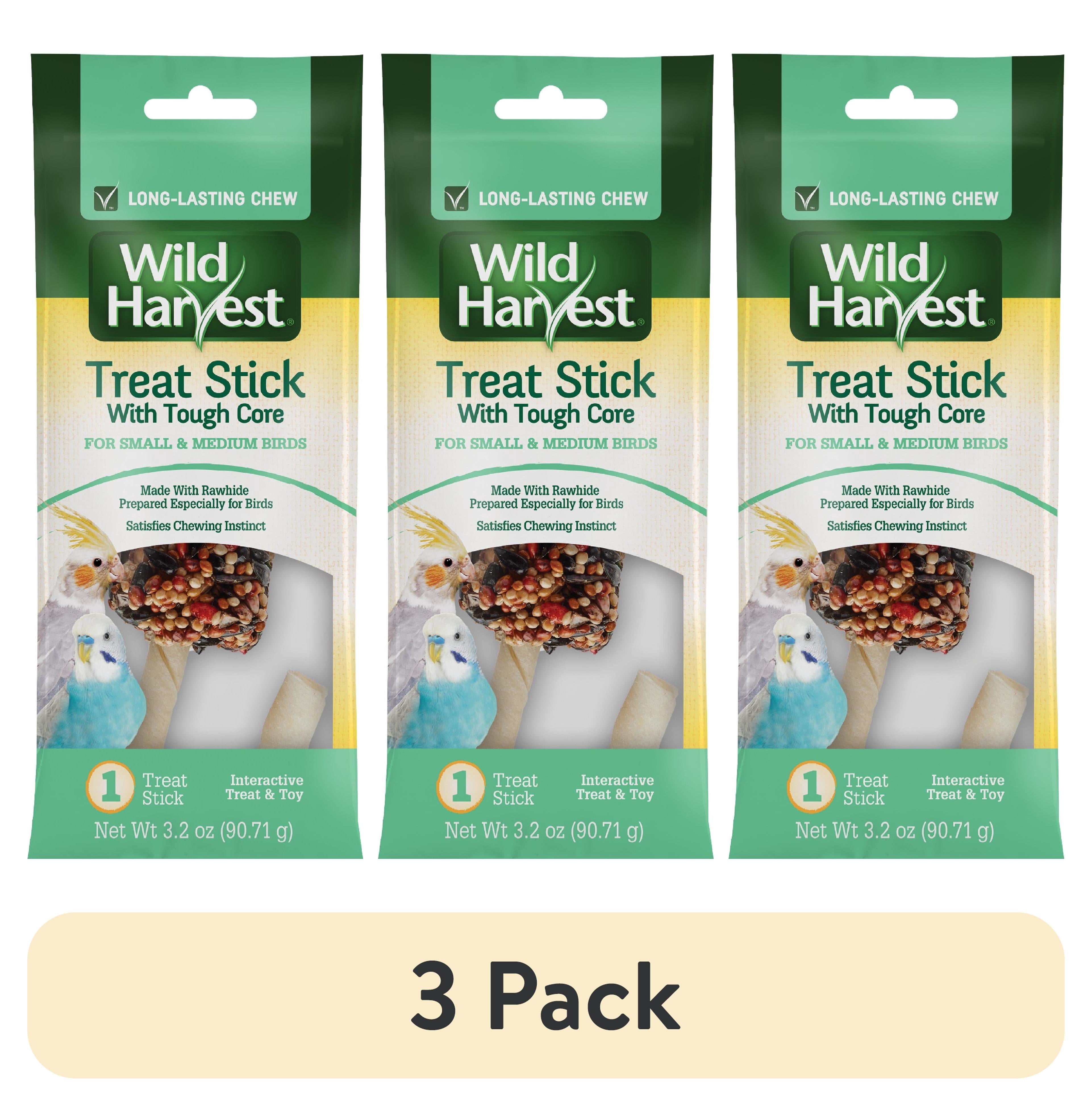 (3 pack) Wild Harvest Treat Stick, 100% Edible Interactive Treat and Toy, 1 Count