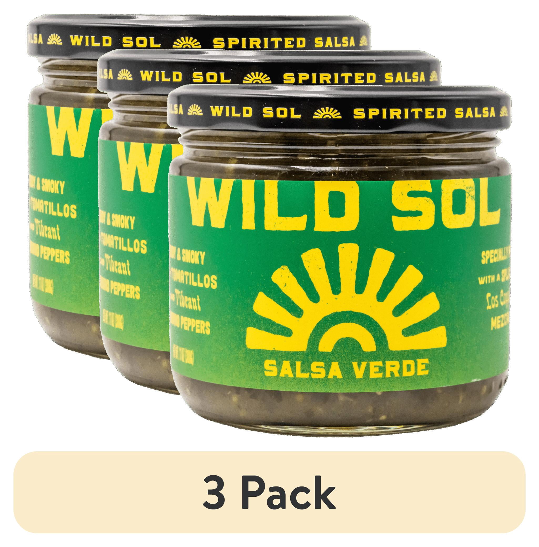 (3 pack) Wild Sol Salsa Verde  , 11 oz. each, Glass Jar, Shelf Stable