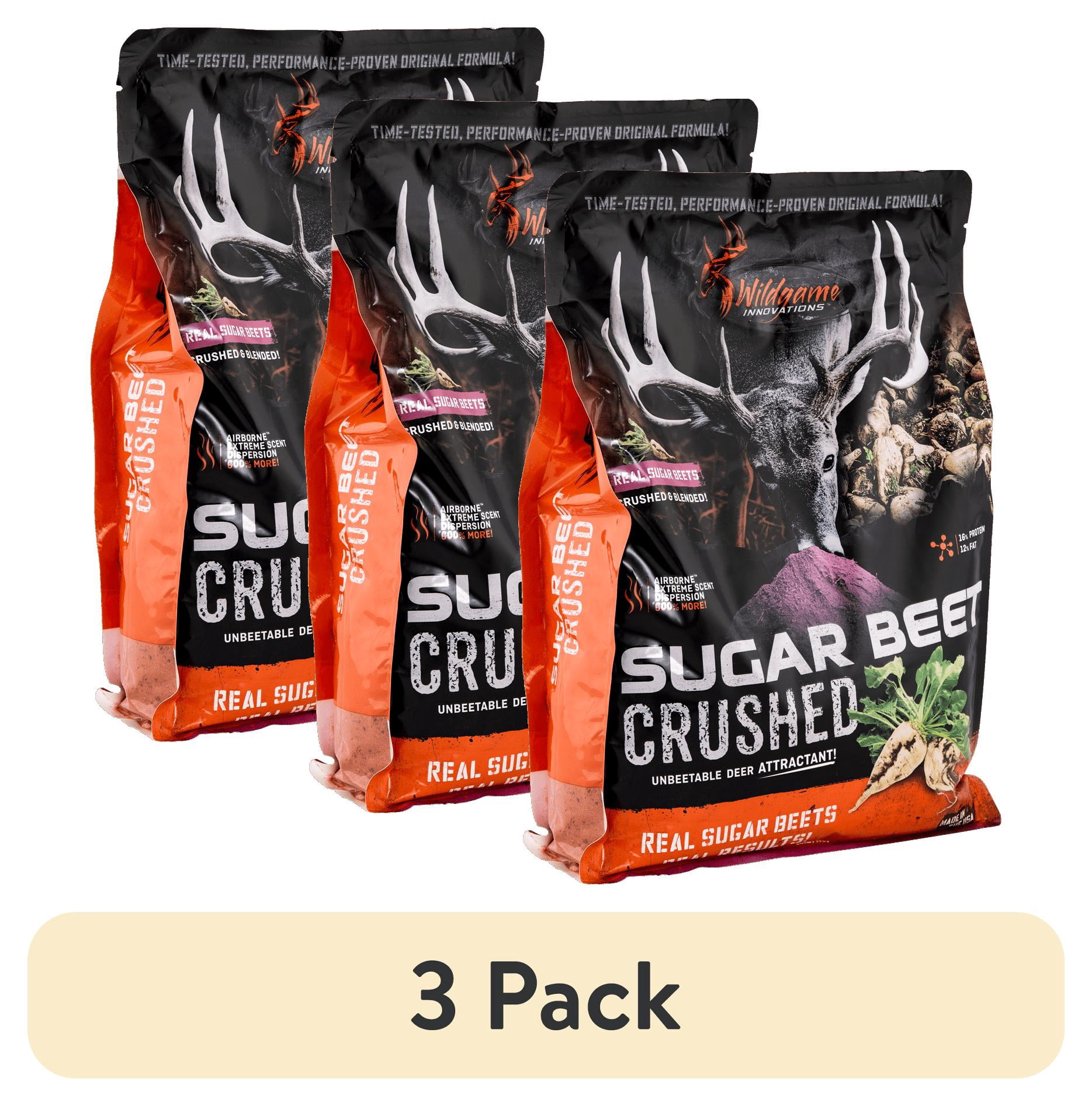 (3 pack) Wildgame Innovations Sugar Beet Crush Deer Attractant Powder, 5lb Bag