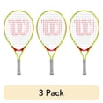 thumbnail image 1 of (3 pack) Wilson Federer 21" Junior Tennis Racket (Ages 5-6) - Yellow, 1 of 6