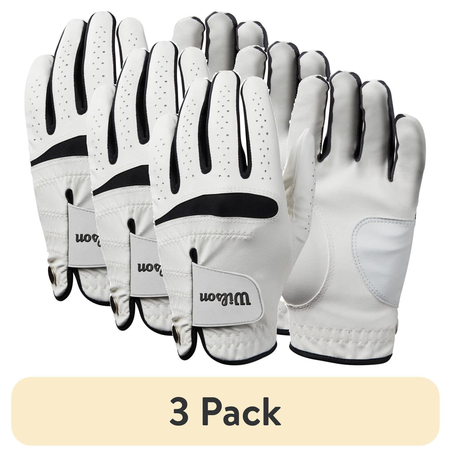 (3 pack) Wilson Men's Feel Plus Left-Hand Golf Glove
