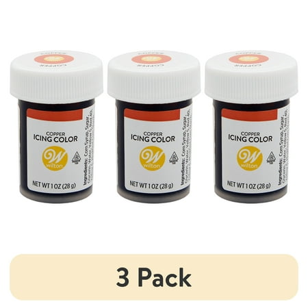 (3 pack) Wilton Copper Food Coloring Edible Gel for Baking & Cake Decorating No Taste 1 oz.