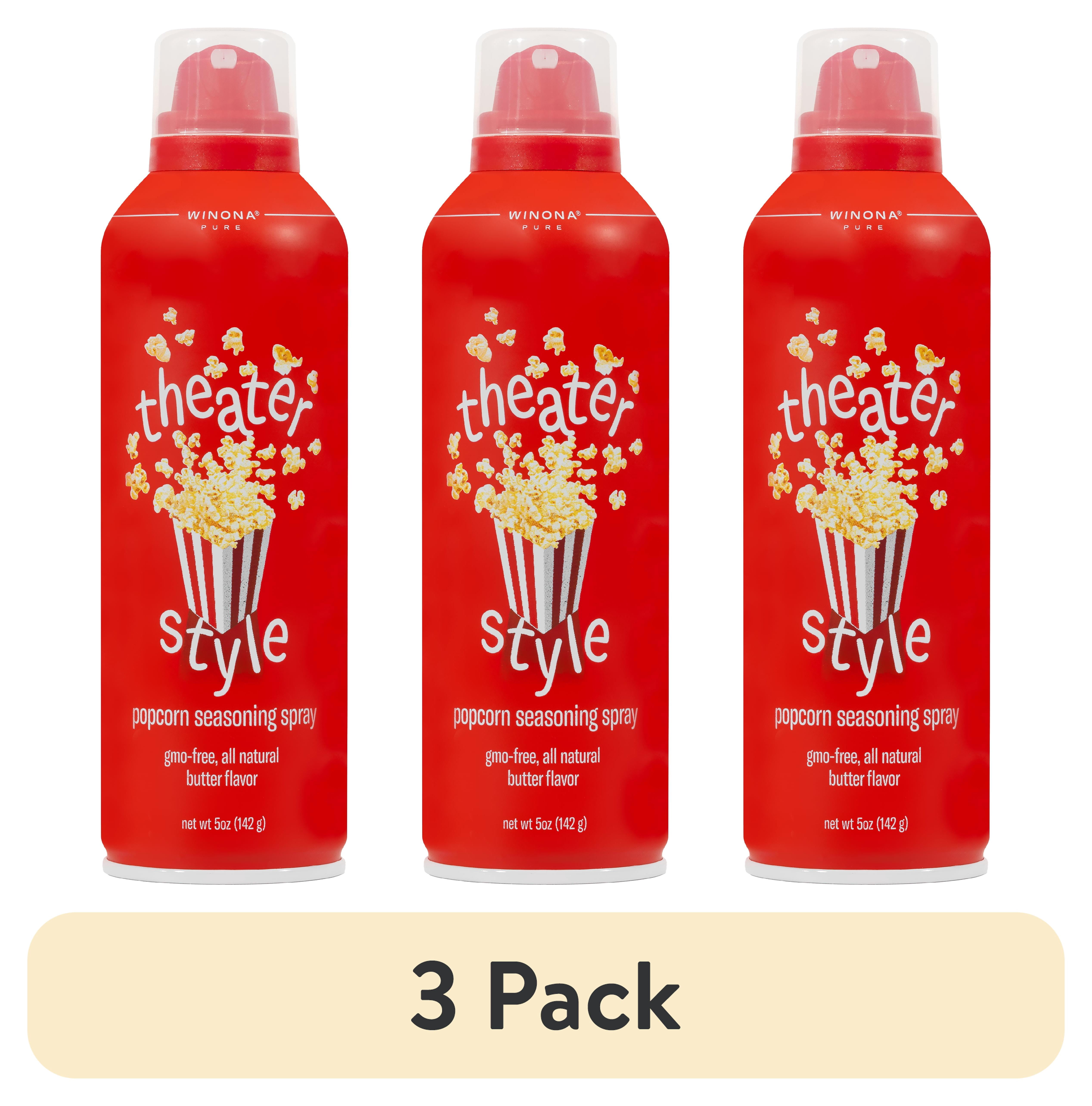 (3 pack) Winona Pure Theater Style Butter Popcorn Spray – All-Natural, Low Calorie, Dairy-Free, Gluten-Free, 5 oz