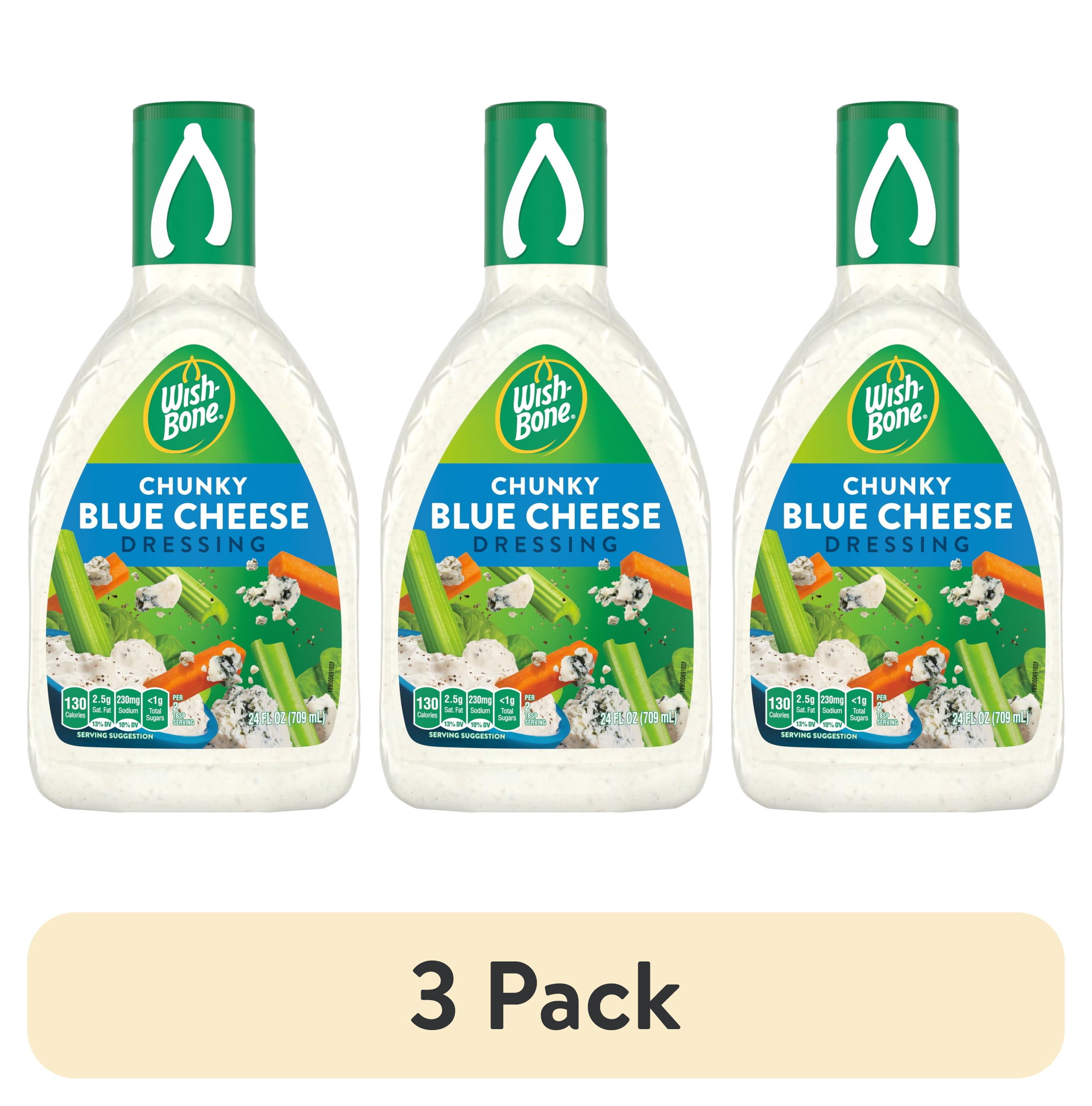 Wish-Bone Real Chunky Blue Cheese Salad Dressing, Refrigerated, 24 fl oz