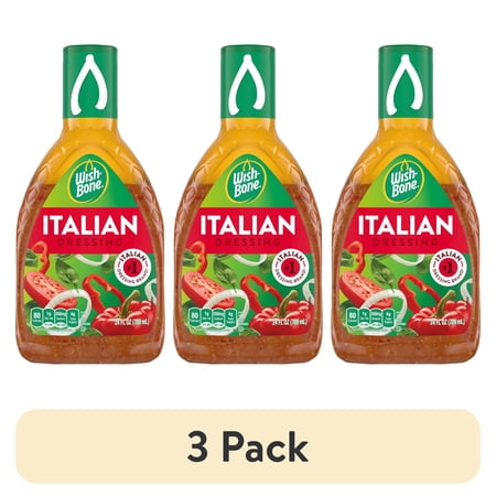 (3 pack) Wish-Bone Italian Salad Dressing, 24 fl oz