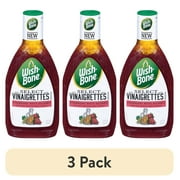 (3 pack) Wish-Bone Vinaigrettes Strawberry White Balsamic Salad Dressing, 15 fl oz
