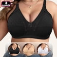 thumbnail image 1 of 3-pack Women's everyday bra, adjustable straps, no steel ring, hollow, women's bra, 1 of 9