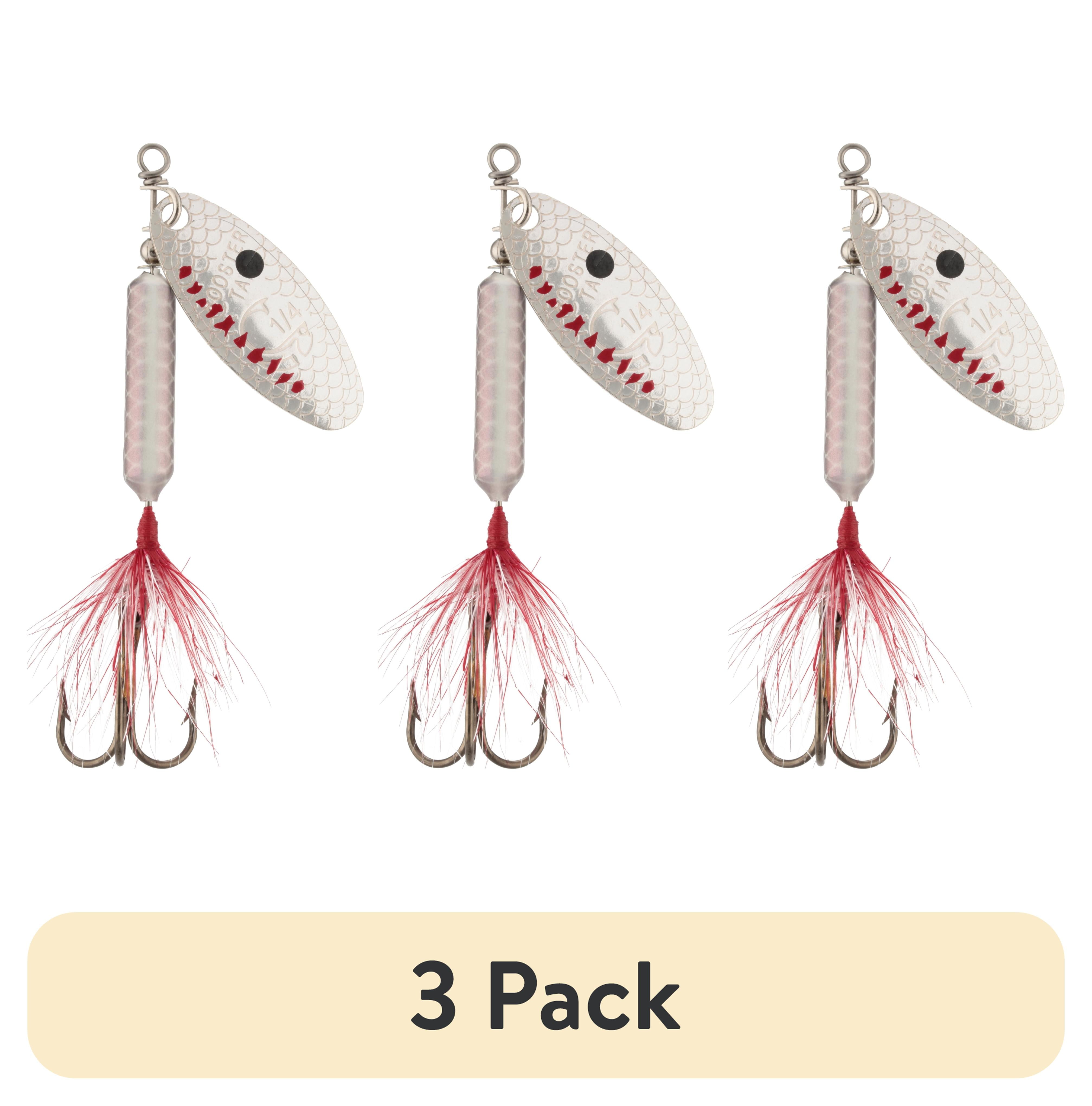 (3 pack) Worden's® Rooster Tail® Original, Inline Spinnerbait Fishing Lure, 1/4 oz. Carded Pack