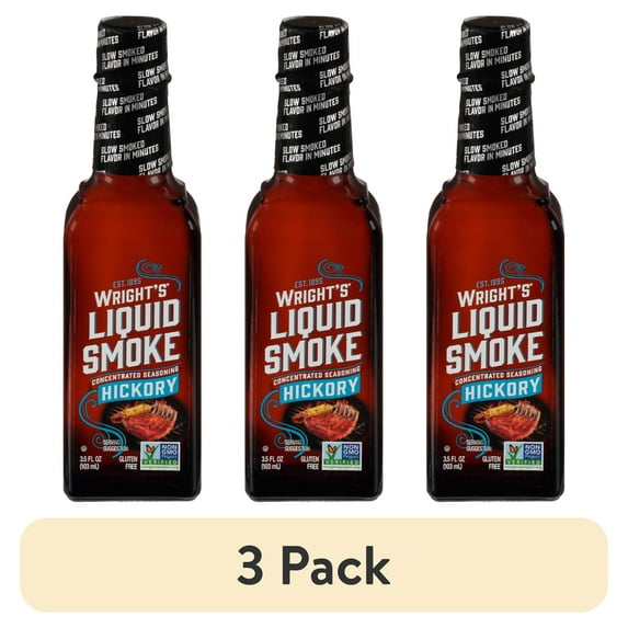 (3 pack) Wright's Hickory Liquid Smoke, 3.5 fl oz