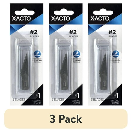 (3 pack) X-Acto No.2 Replacement Blades, 5 Count