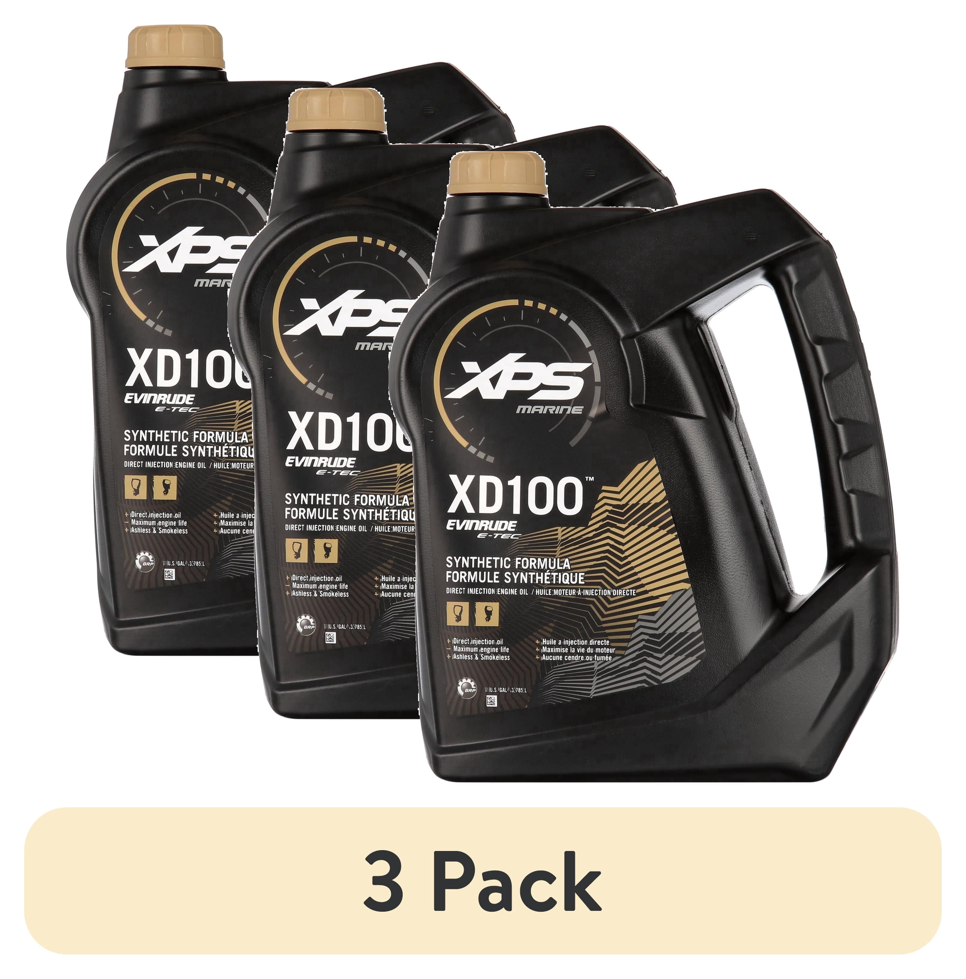 (3 pack) Johnson Evinrude OMC OEM XPS XD100 Synthetic Formula DI Engine Oil, 779711