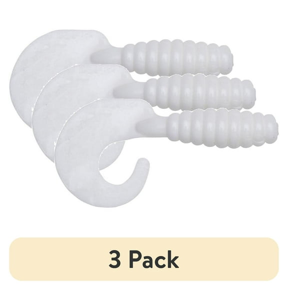 (3 pack) YUM Grub Soft Plastic 3" White 15 Count