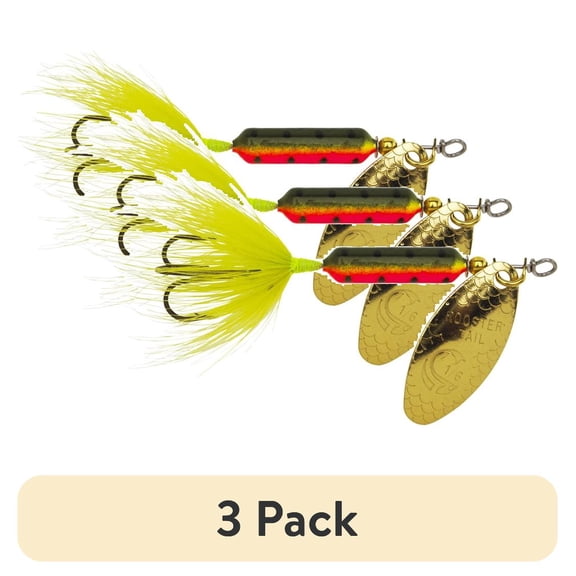 (3 pack) Yakima Bait Original Rooster Tail, Spinnerbait