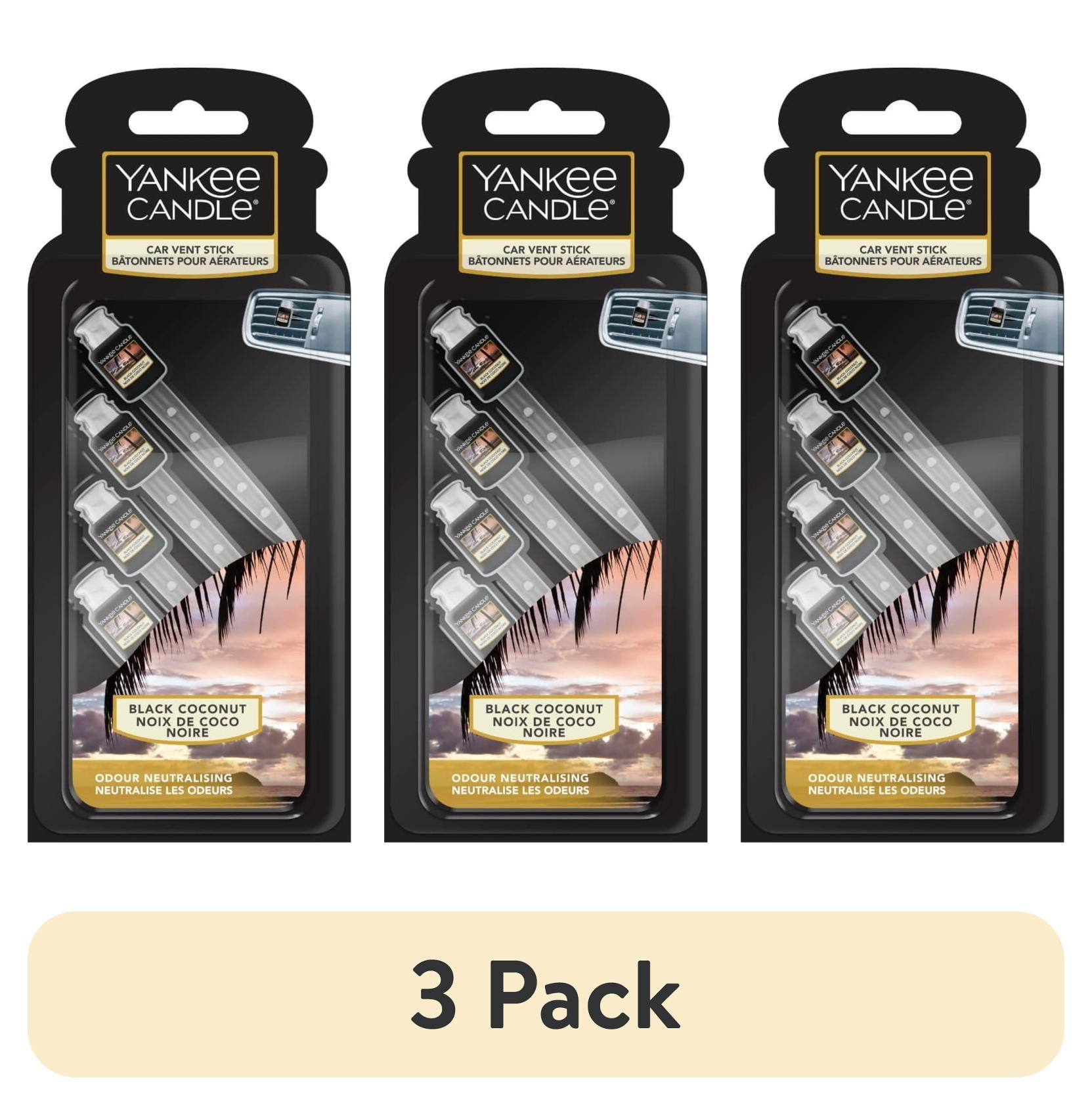 (3 pack) Yankee Candle Car Air Freshener Vent Sticks, Pink Sands, 4 Count