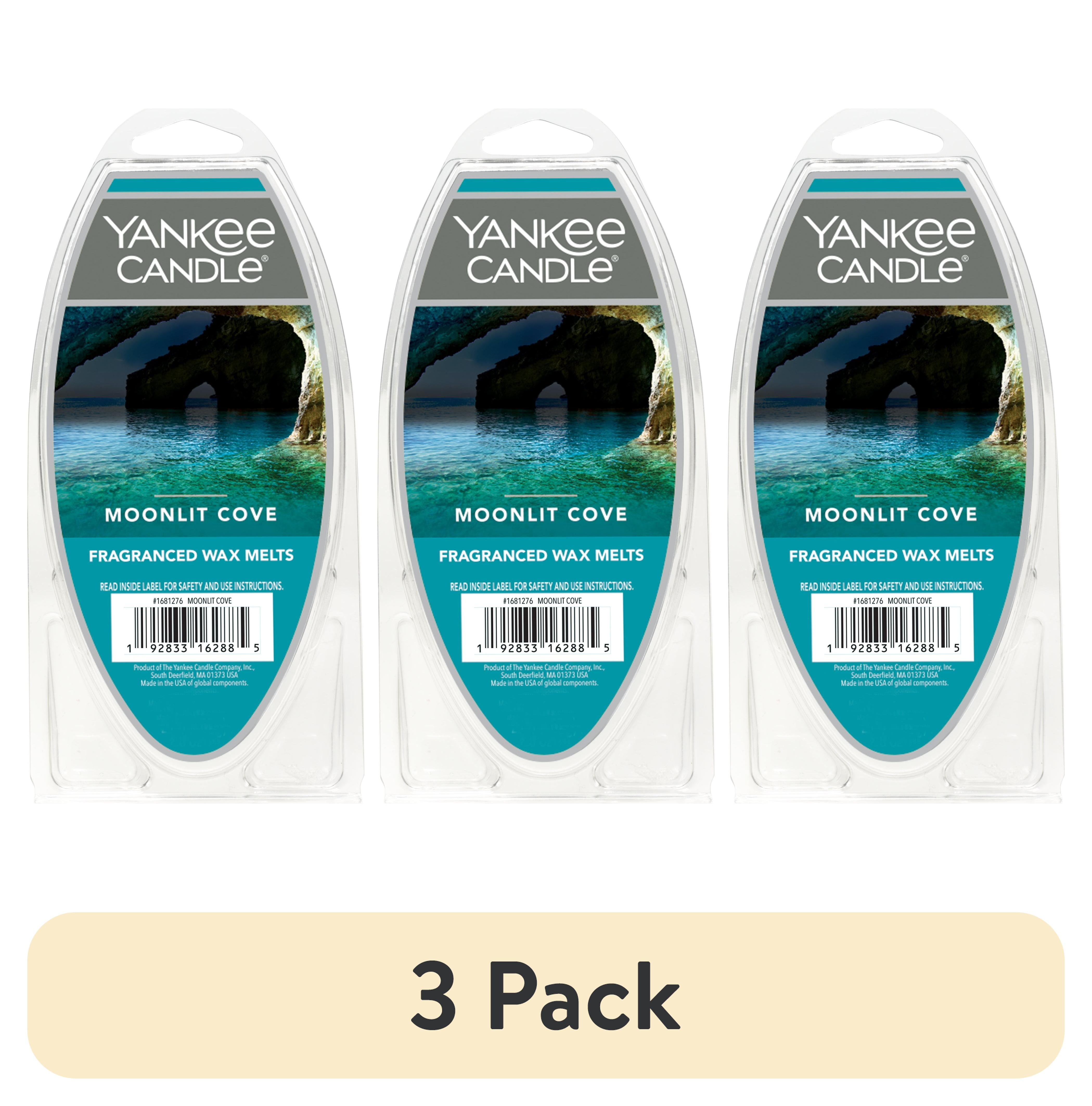 (3 pack) Yankee Candle Moonlit Cove Fragranced Wax Melts, 1 Pack of 6, 2.6 oz