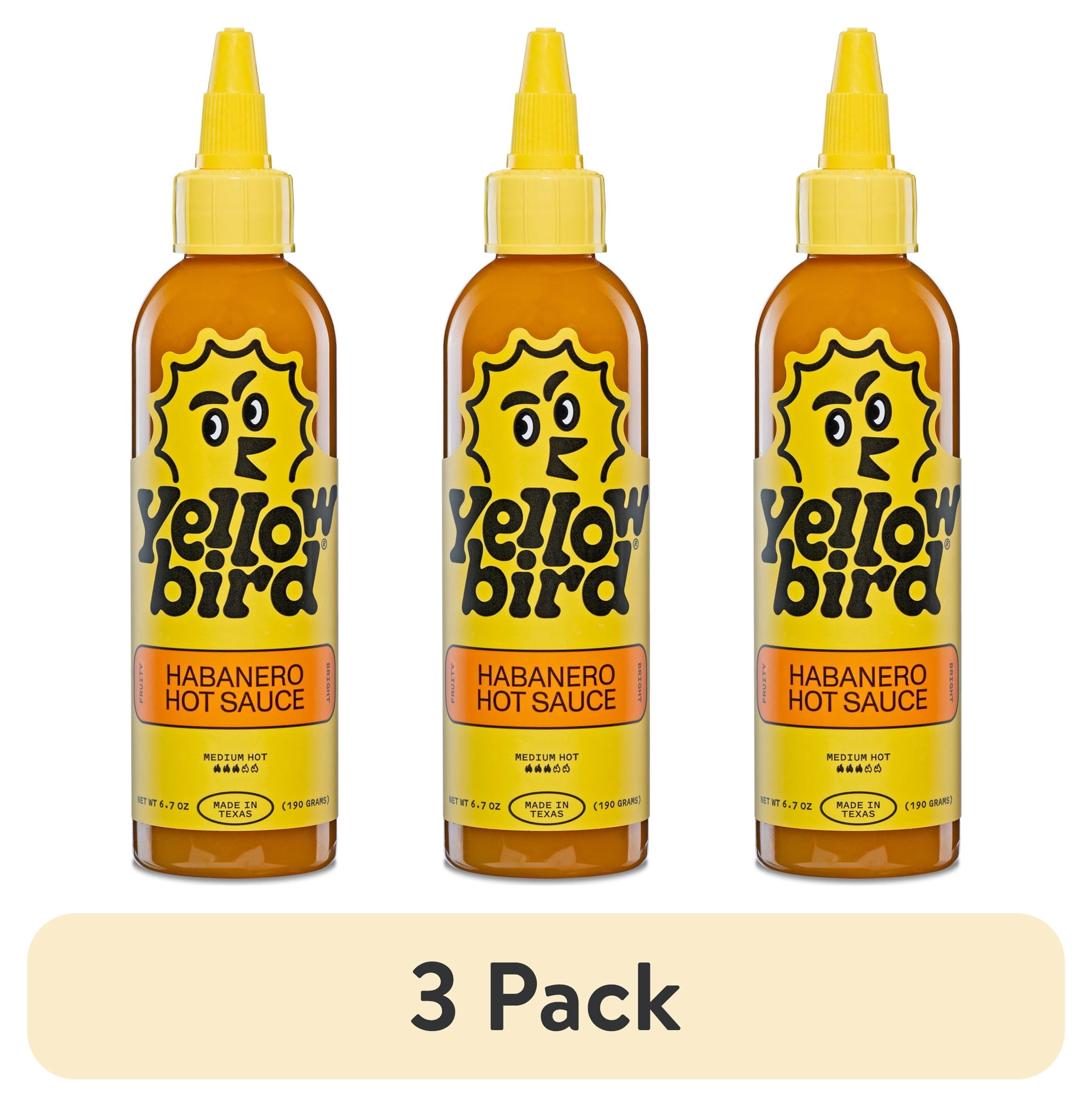 (3 pack) Yellowbird Habanero Hot Sauce, 6.7 oz