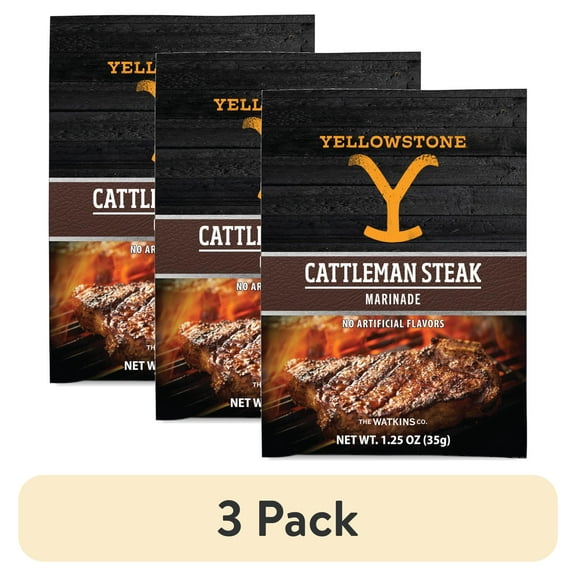 (3 pack) Yellowstone Cattleman Steak Marinade 1.25 oz