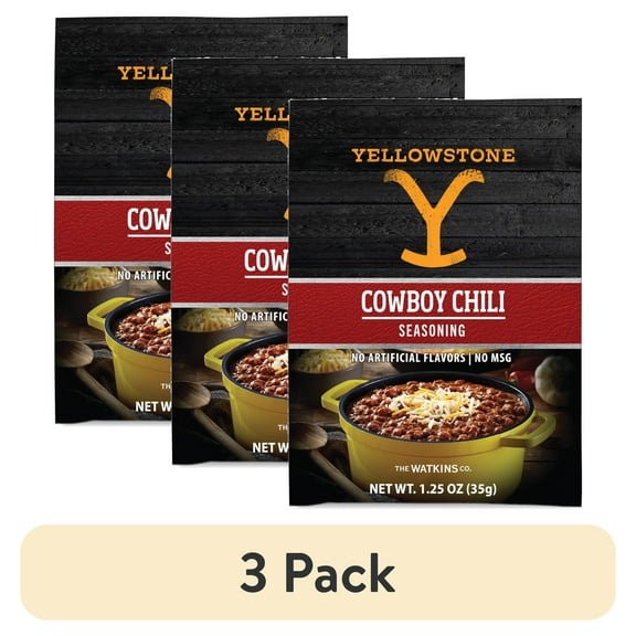 (3 pack) Yellowstone Cowboy Chili Seasoning 1.25 oz