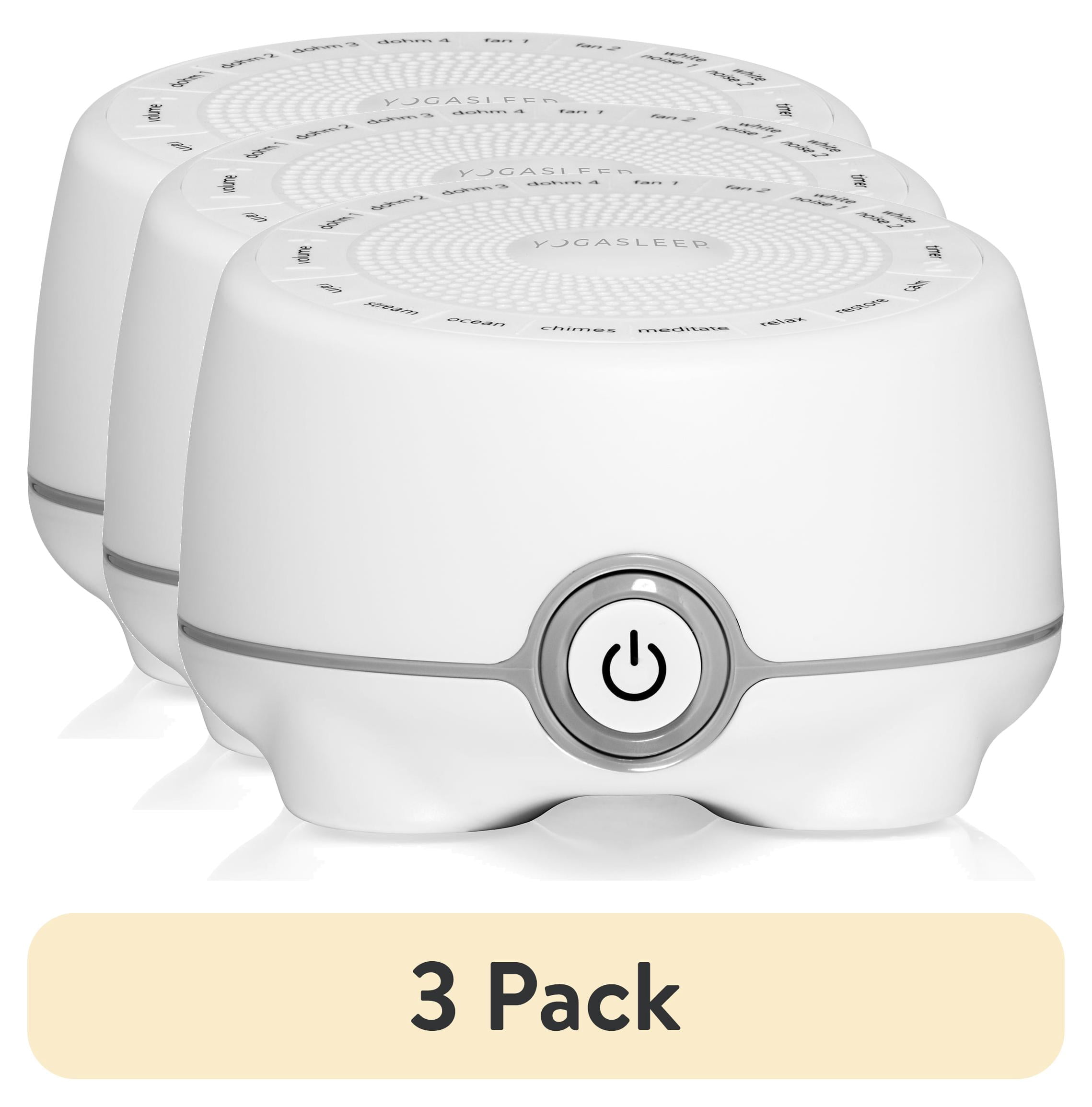 (3 pack) Yogasleep Whish White Noise Sleep Sound Machine, White